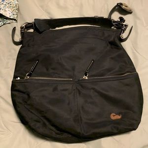 Black canvas dooney & bourke shoulder bag
